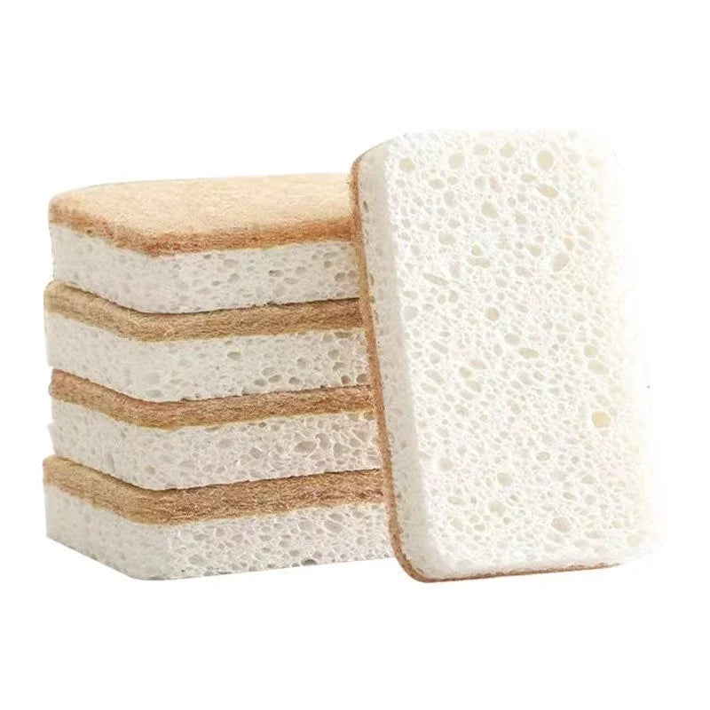 Biodegradable compostable cellulose and coconut scrubbing sponge -6 eco-friendly sponge tableware pieces