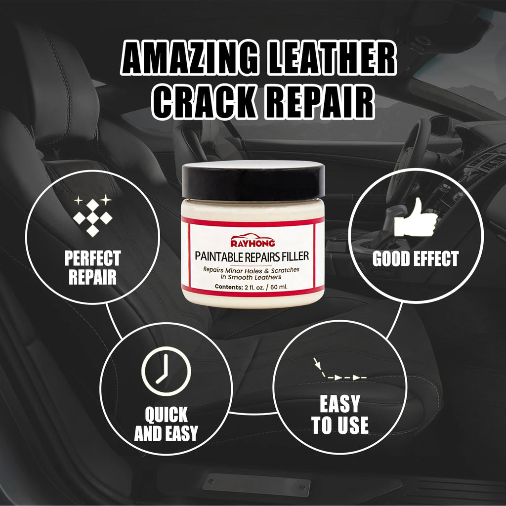 Eco-Friendly Leather Filler–Fine Filling Without Traces,Restores Leather's Smooth Texture,Suitable for Sofas,Car Seats & More
