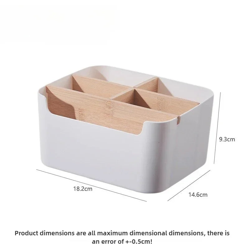 Sustainable Modular Wooden Organizer Box - Foldable Bamboo Basket for Home Storage, Bathroom Towels & Kitchen Essentials