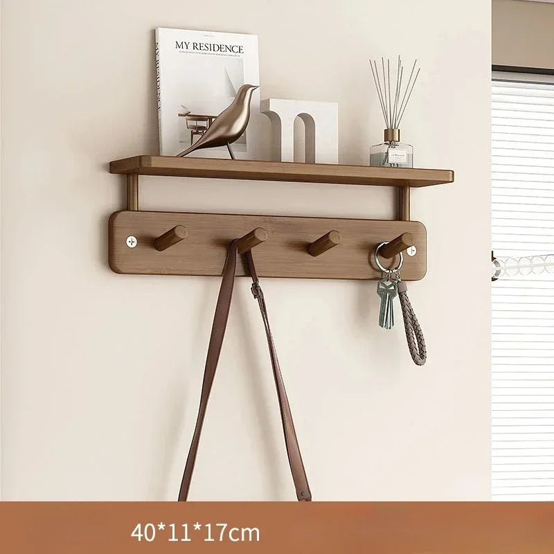 Wall Bamboo Clothes Hanger Simple Creative Luxury Organizer Coat Racks Storage Bedroom Coat Rack Living Room Shelf Furnitures