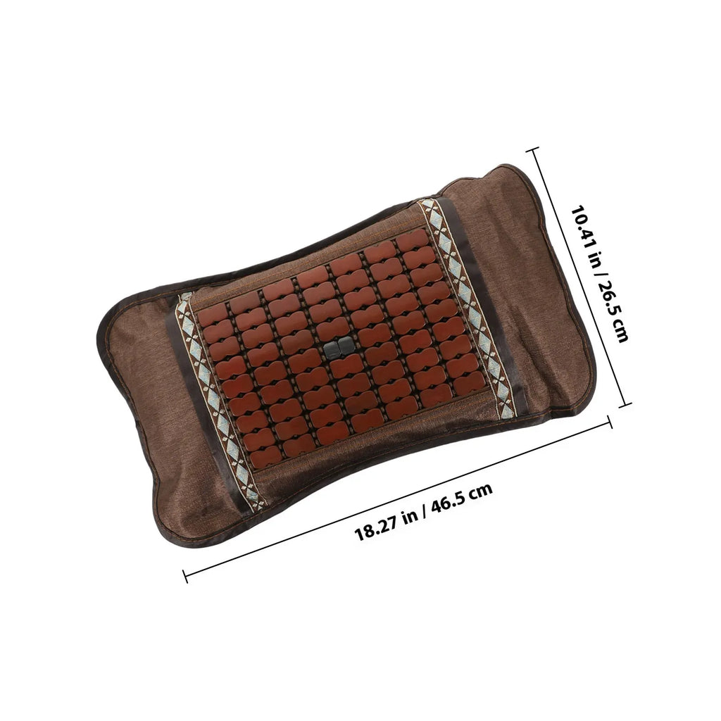 Bamboo Pillow Smooth Skin-Friendly Orthopedic Lumbar Pillow Cooling Breathable Cervical Neck Cushion for Seniors Summer Night