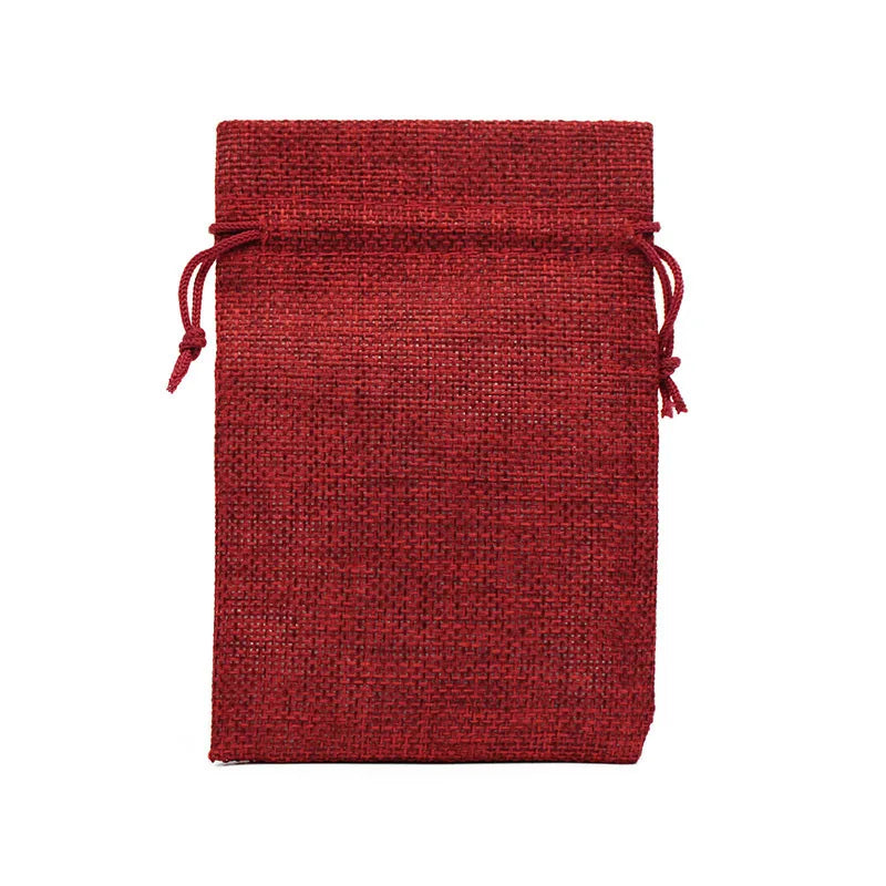 10pcs/lotNatural Hemp Bag Drawstring Hemp Gift Bag Wedding Birthday Party Valentine's Day Gift Storage Children's Candy Gift Bag