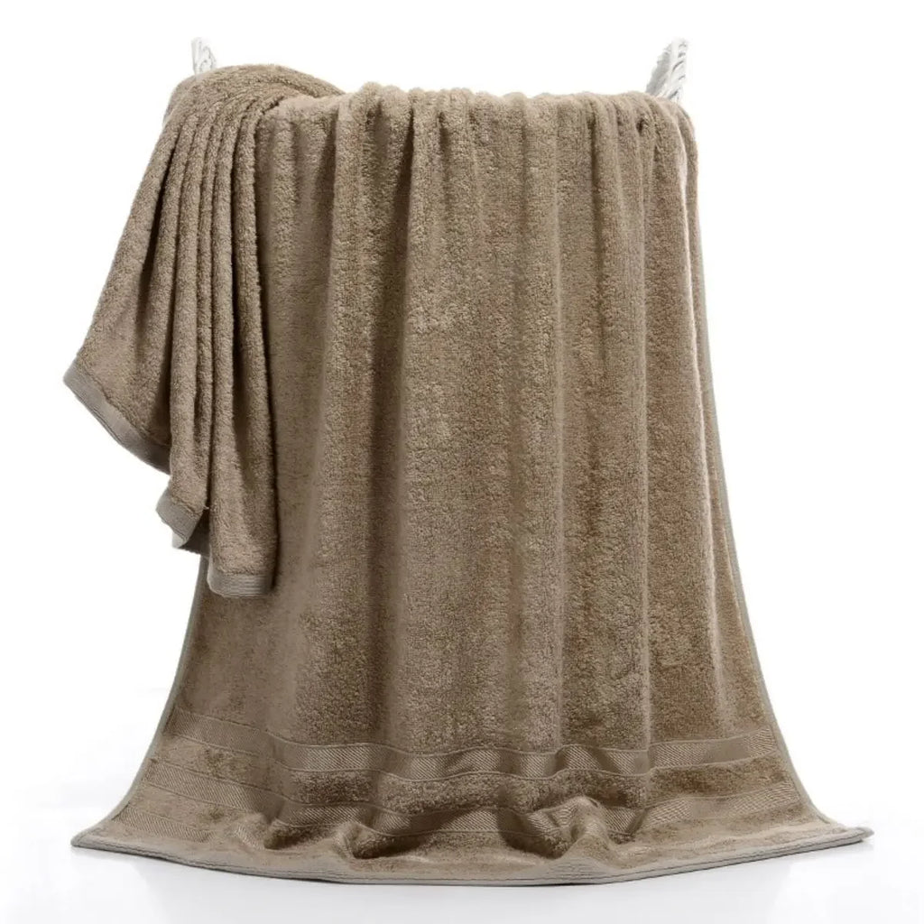 1 Pcs Luxury Bamboo Cotton Towel – Natural, Sustainable, Hypoallergenic, Highly Absorbent, Ultra-Soft