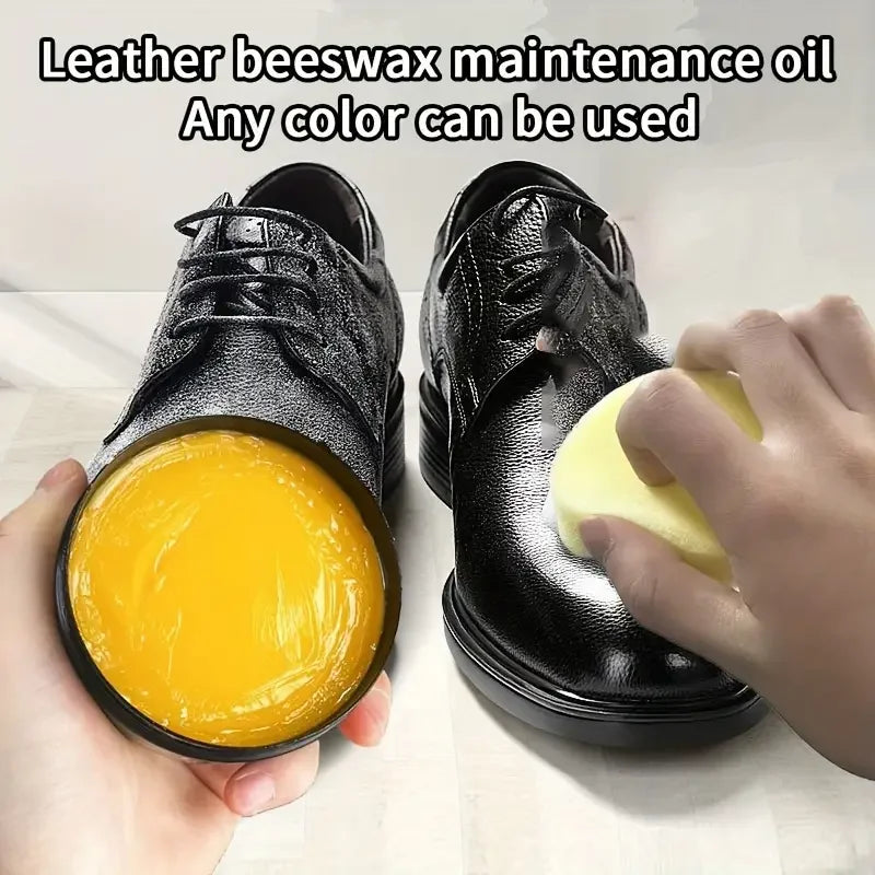 Ifubo Leather Care Beeswax, 100% Natural Beeswax Leather Polish For Shoes Bag Sofa, Multi-Purpose Leather Maintenance Wax