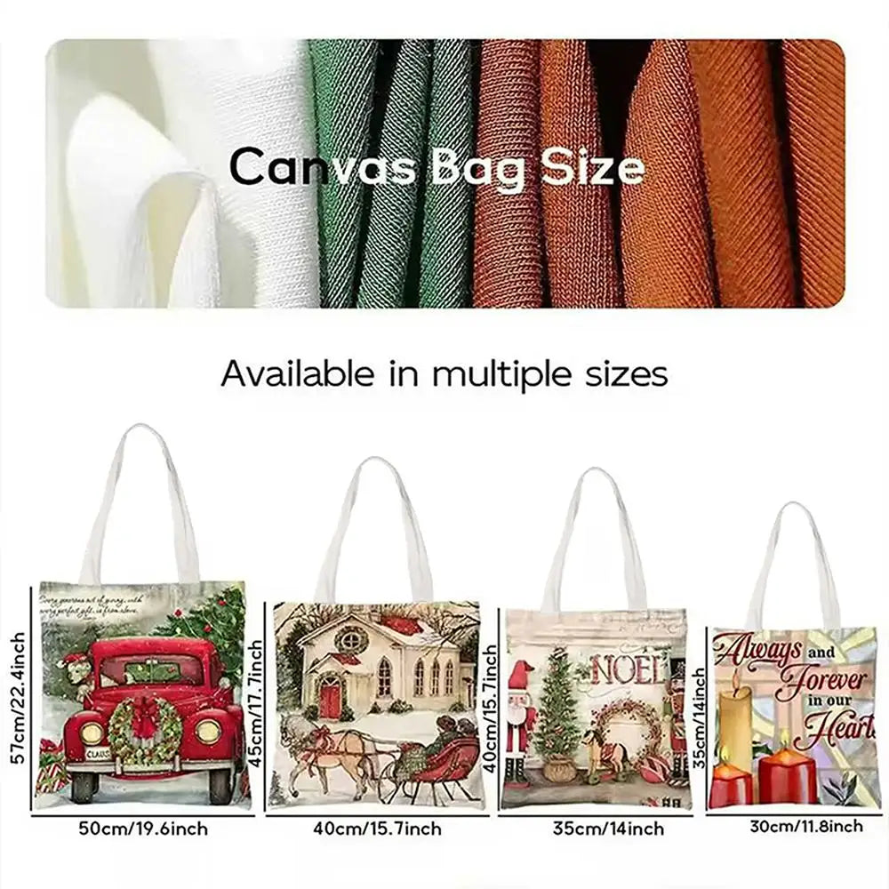 Fashion e-EdS H-HardyS Storage Bags Canvas Double-Sided Print Fashion Shoulder Tote Shopping Bag Gift Eco Handbags