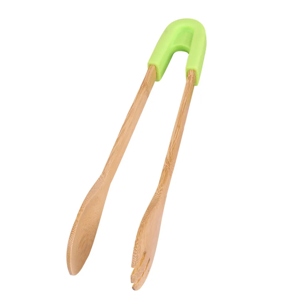 Bamboo Food Tongs Anti-burns Outdoor Barbecue Bread Baking Tool Basic Home Kitchen Utensil