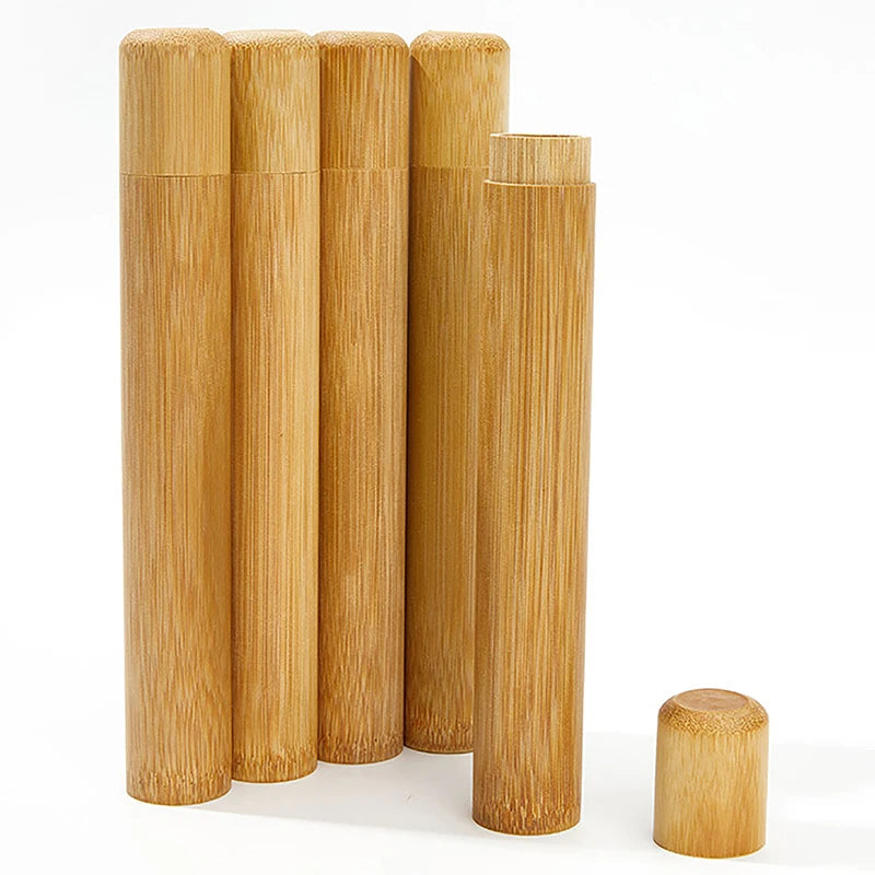 Natural Bamboo Case Eco Friendly Toothbrush Bamboo Tube 21cm For Adult Toothbrush Case Hand Made Tooth Brushes Accessories