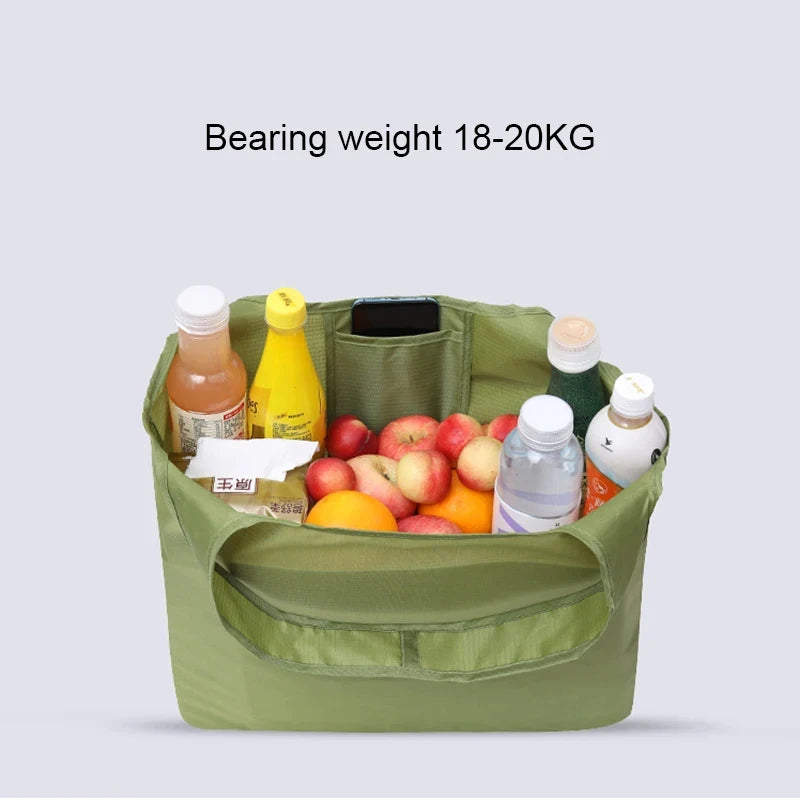  Reusable Bags Large Washable Market Shopping Bags Foldable Eco-Friendly Pocket Handbags For Travel Tote Bag Grocery Bag Pouch