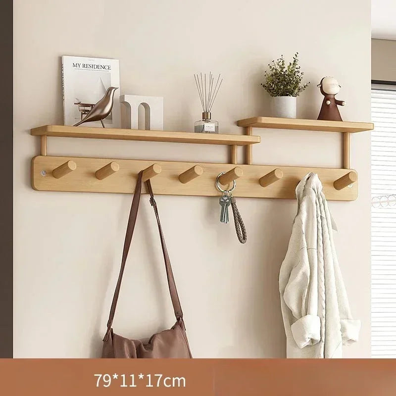 Wall Bamboo Clothes Hanger Simple Creative Luxury Organizer Coat Racks Storage Bedroom Coat Rack Living Room Shelf Furnitures