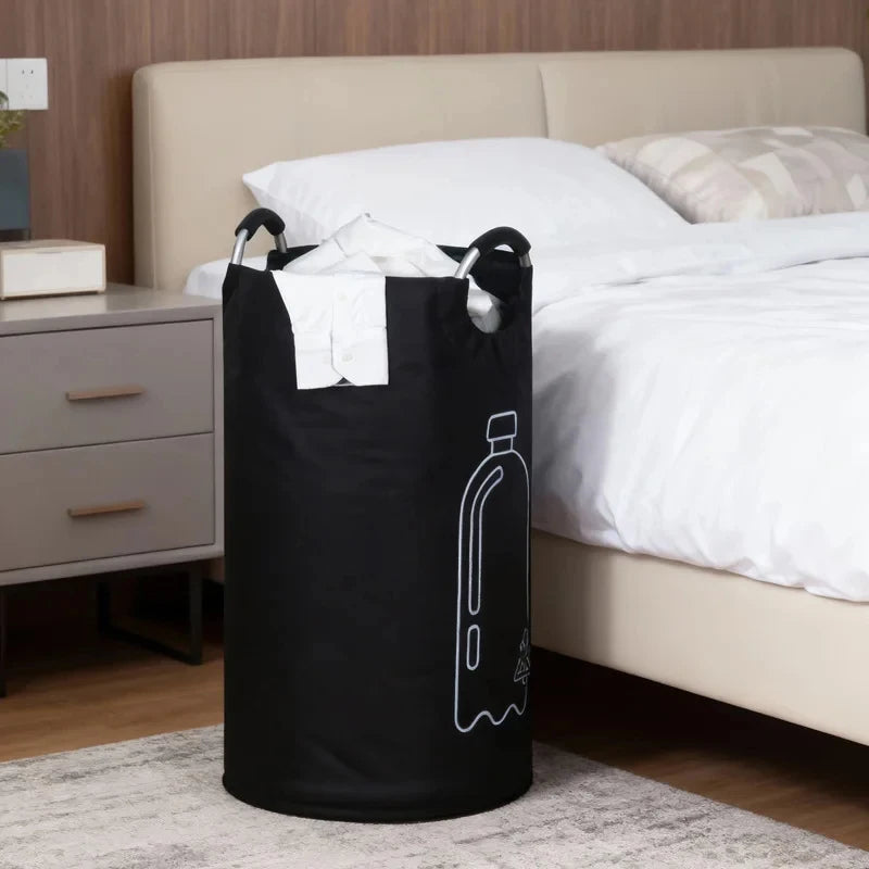 Large-capacity Plastic Bottle Storage Basket Recycling Waste Water Bottles Collection Bag Folding Recycling Bucket Dirty Laundry