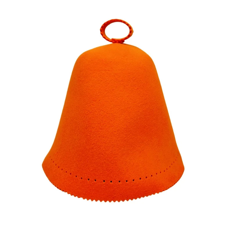 Seamless 100% Australian Wool Colored Cooling Sauna Hat Elegant Sustainable Shower Cap Green for Men and Women