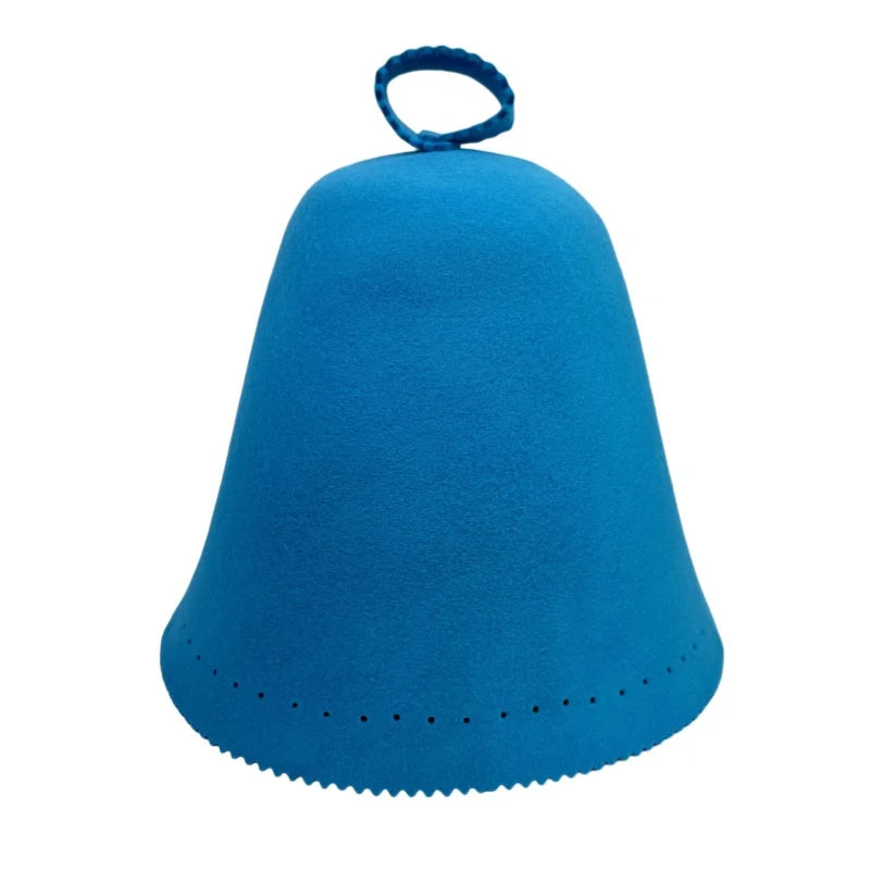 Seamless 100% Australian Wool Colored Cooling Sauna Hat Elegant Sustainable Shower Cap Green for Men and Women