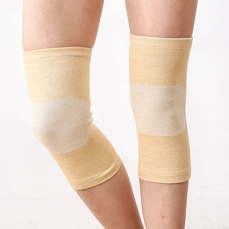 Bamboo Charcoal Knee Warmers for Men & Women - Breathable Thin-Knit Thermal Sleeves with Anti-Slip Grip, Joint Support Comfort