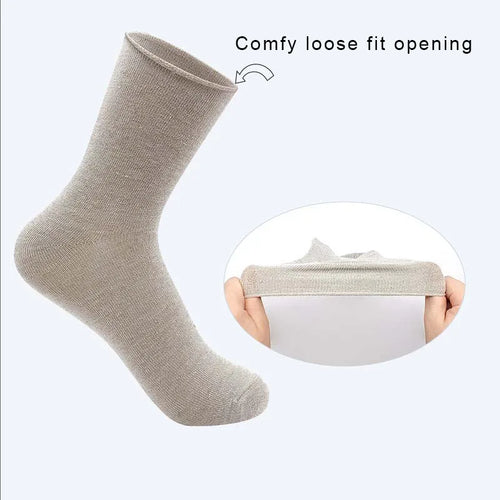 5 Pack Hemp Socks Women Men Wide Opening Sock