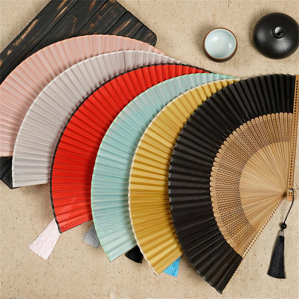 New Bamboo Folding Fan Chinese StyleFan Classical Carving Craft Fans Portable Summer Female Dance Hand Held Fan Gift Home Decor