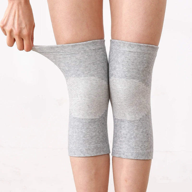Bamboo Charcoal Knee Warmers for Men & Women - Breathable Thin-Knit Thermal Sleeves with Anti-Slip Grip, Joint Support Comfort