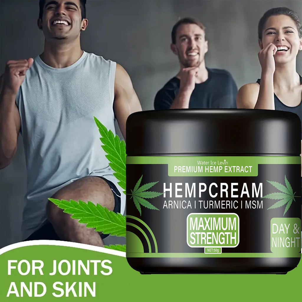 Premium Hemp Extract Cream with Arnica, Turmeric & MSM for Soothing Skin Relief, Nourishing & Moisturizing.