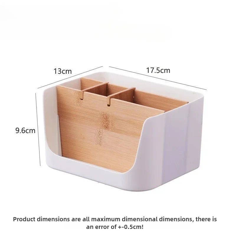 Sustainable Modular Wooden Organizer Box - Foldable Bamboo Basket for Home Storage, Bathroom Towels & Kitchen Essentials