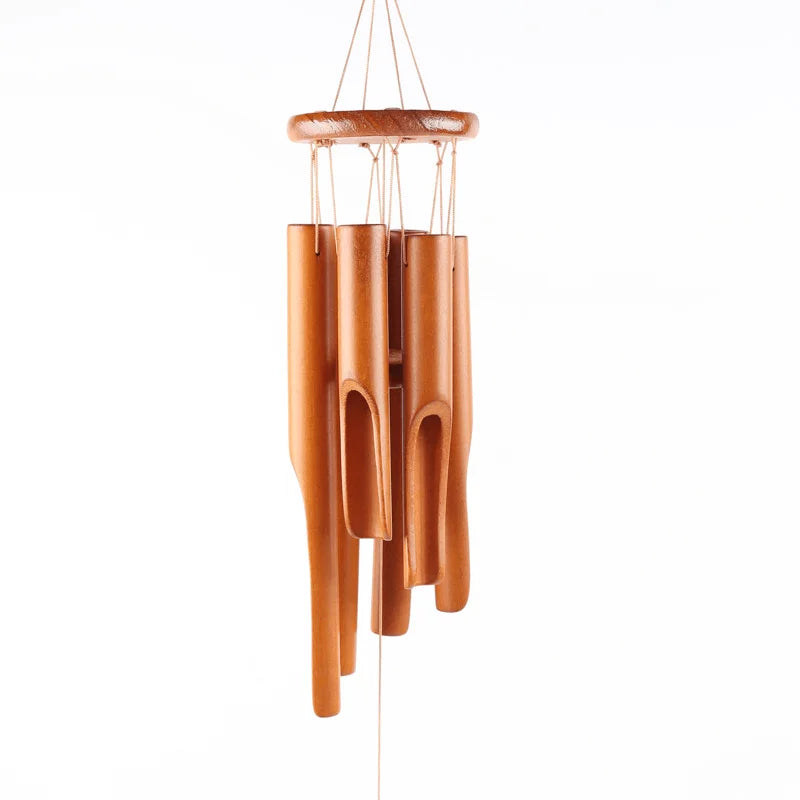 1 bamboo wind chime, with a deep color tone, is an ideal choice for home decoration and suitable as a gift for any occasion