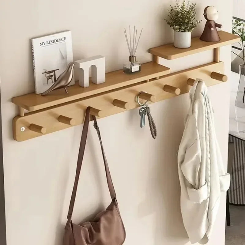 Wall Bamboo Clothes Hanger Simple Creative Luxury Organizer Coat Racks Storage Bedroom Coat Rack Living Room Shelf Furnitures