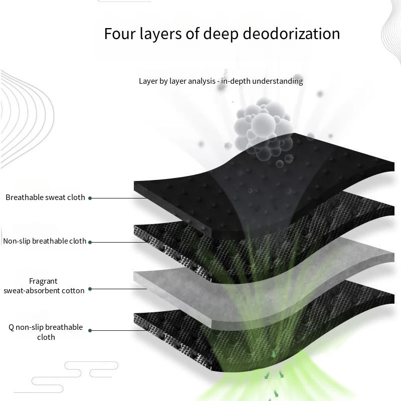 Bamboo Charcoal Antibacterial Insoles for Shoes Plant Deodorant Running Sports Insole Feet Thickened Shock Absorbing Shoe Sole