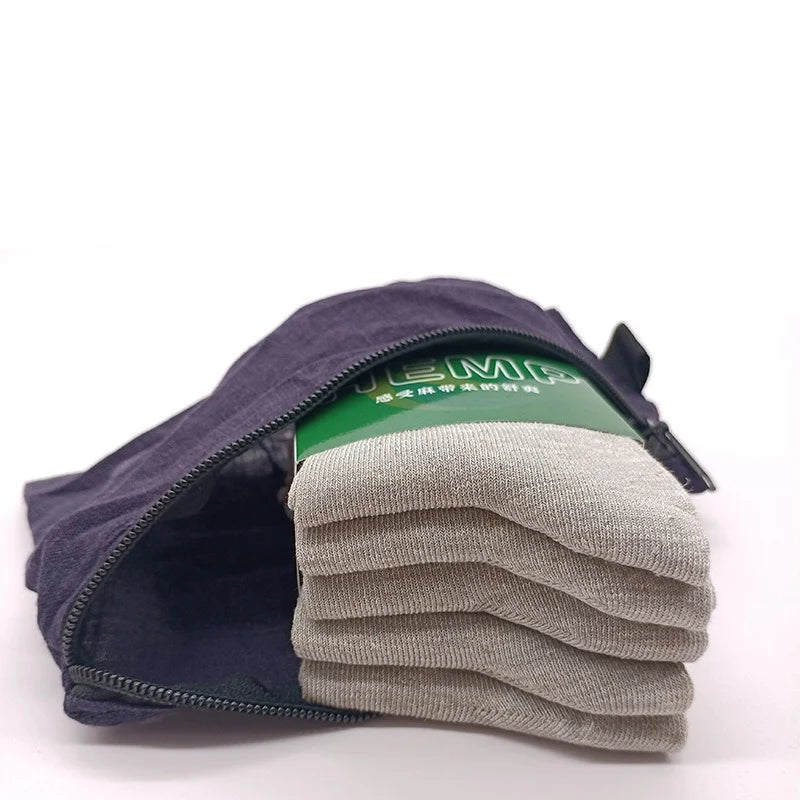 5 Pack Hemp Socks Women Men Wide Opening Sock