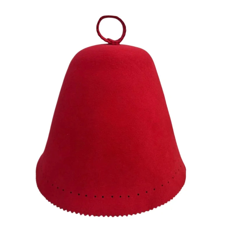 Seamless 100% Australian Wool Colored Cooling Sauna Hat Elegant Sustainable Shower Cap Green for Men and Women