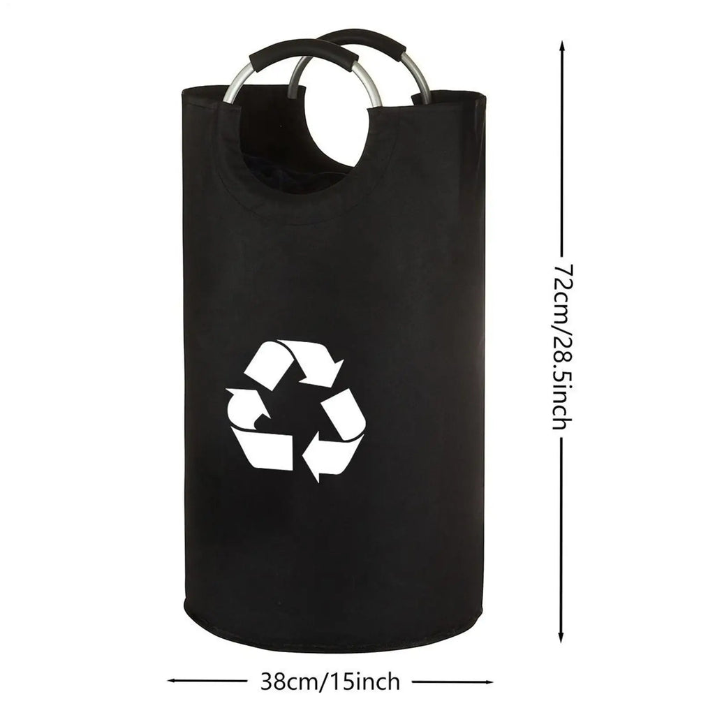 Indoor Recycling Bins For Kitchen 82L Oxford Folding Storage Recycling Garbage Can For Home Dorm Laundry Room Garage Bedroom