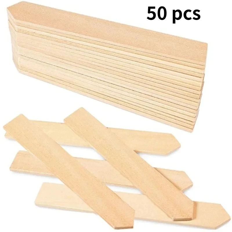 Bamboo Plant Labels Eco-Friendly Wooden Plant Signage Card Tags Garden Markers for Seed Potted Herbs Flowers Vegetables Tools