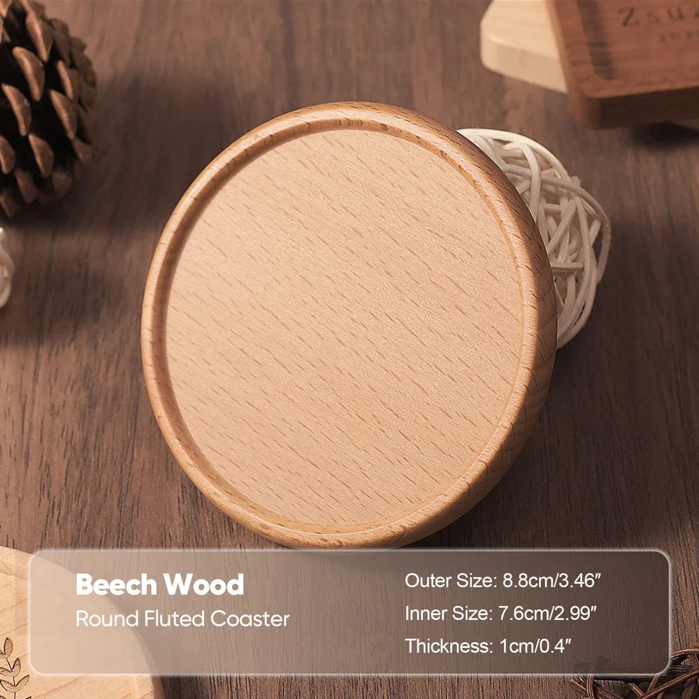 Bamboo Base Coaster Set Simple Creative Cup Holder Round Water Cup Insulation Pad Bamboo Tea Cup Holder Display Rack Accessories
