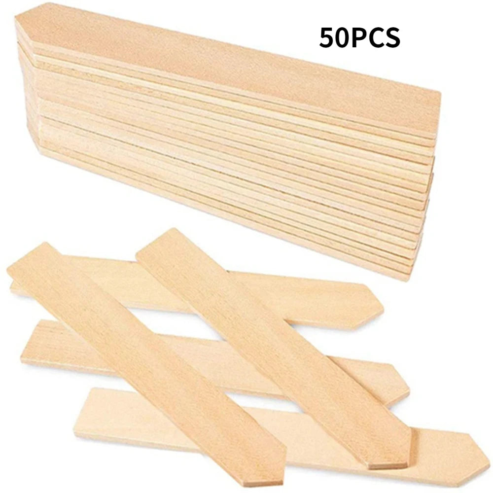 Bamboo Plant Labels Eco-Friendly Wooden Plant Signage Card Tags Garden Markers for Seed Potted Herbs Flowers Vegetables Tools