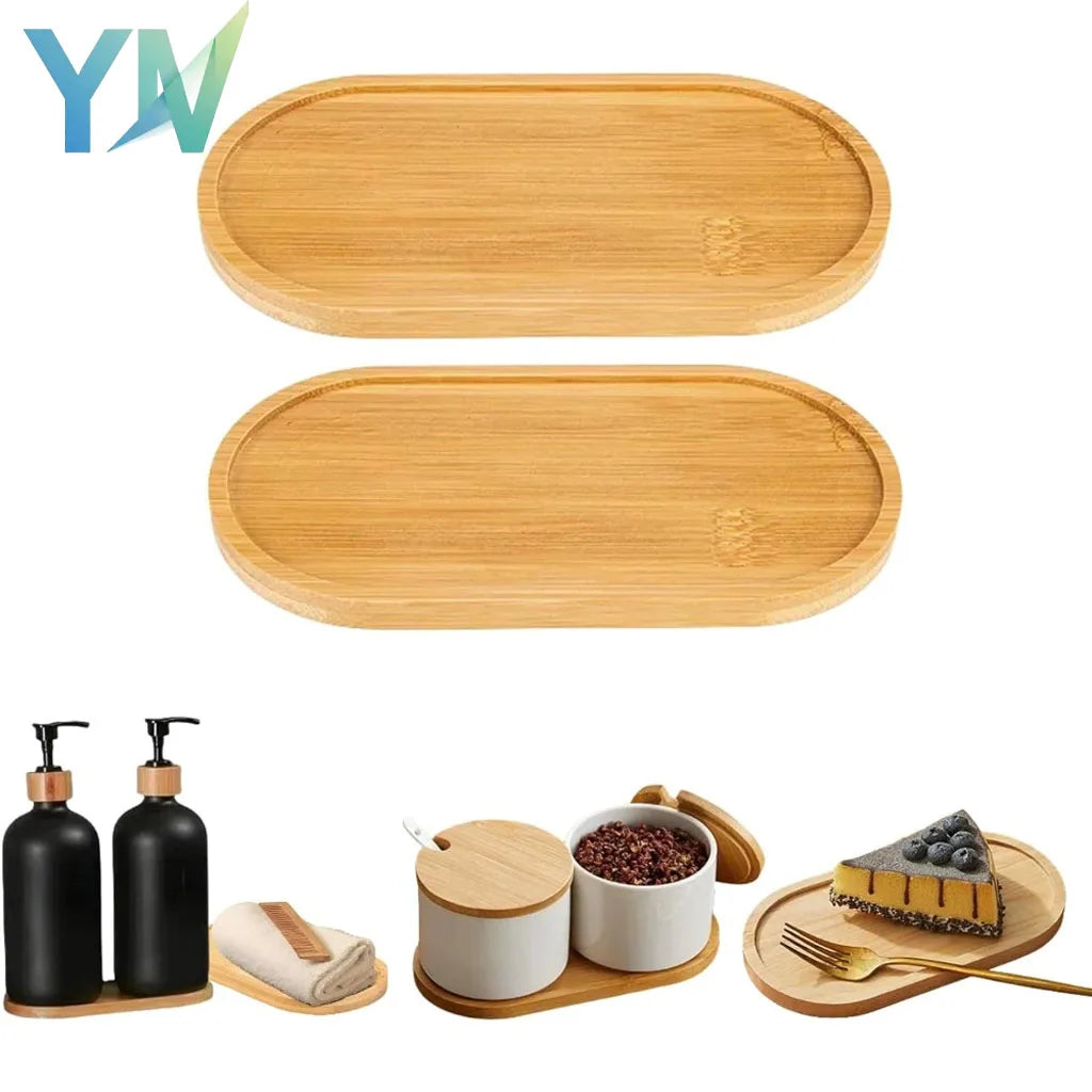 Bamboo Storage Tray Wooden Bathroom Organizer for Shampoo Body Wash and Toiletries Multi-Function Countertop Bath Accessories