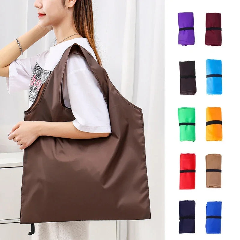 Reusable Foldable Shopping Bag Totes Eco Friendly Shopper Portable Large Capacity Shoulder Handbags Grocery Bags Folding